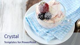  Presentation with ice frozen - Colorful slide set enhanced with delicious ice cream with fresh backdrop and a sky blue colored foreground