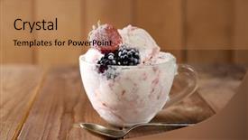  Presentation with ice frozen - Colorful PPT theme enhanced with delicious ice cream with fresh backdrop and a coral colored foreground