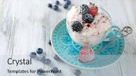  Presentation with ice frozen - PPT layouts with delicious ice cream with fresh background and a lemonade colored foreground