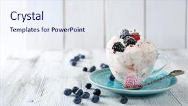  Presentation with ice frozen - Colorful slide set enhanced with delicious ice cream with fresh backdrop and a sky blue colored foreground