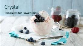  Presentation with ice frozen - Amazing presentation design having delicious ice cream with fresh backdrop and a light blue colored foreground