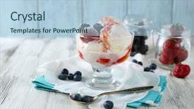  Presentation with ice frozen - Cool new PPT layouts with delicious ice cream with fresh backdrop and a light blue colored foreground