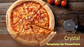  Presentation with italian - Presentation theme having delicious-italian-pizza background and a tawny brown colored foreground