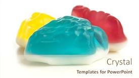  Presentation with jelly - Slides featuring delicious jelly isolated on a white background background and a cream colored foreground