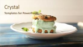  Presentation with ice cream - Colorful slide set enhanced with delicious kiwi ice cream backdrop and a cream colored foreground