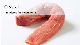  Presentation with lean - Slide deck featuring muscle fibers - delicious lean pork tenderloin background and a pink colored foreground