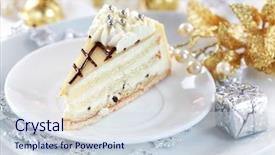  Presentation with delicious christmas cookies - Slide deck featuring delicious marzipan cake for christmas background and a  colored foreground