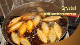  Presentation with street food - Cool new theme with delicious mexican food fried backdrop and a tawny brown colored foreground