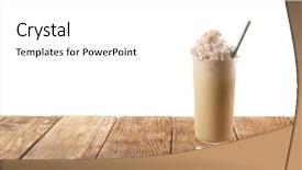  Presentation with milkshake - Slide deck consisting of delicious milkshake isolated on white background and a  colored foreground