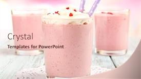  Presentation with milkshake - Presentation design consisting of delicious-milkshake-on-table background and a lemonade colored foreground