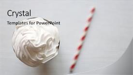  Presentation with milkshake - Theme having delicious milkshake on wooden table background and a light gray colored foreground