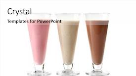  Presentation with white - Presentation having delicious milkshakes isolated on white background and a white colored foreground