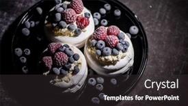  Presentation with frozen - Presentation design enhanced with delicious-mini-pavlova-meringue-desserts background and a  colored foreground