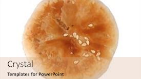  Presentation with food white - Presentation enhanced with delicious-mung-bean-cake-mooncake background and a coral colored foreground