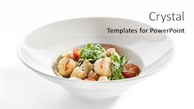  Presentation with vitamin - PPT layouts with delicious natural caesar with scallop closeup north american cuisine restaurant menu item traditional organic salad isolated on white background tasty appetizer with seafood healthy vitamin food background and a white colored foreground