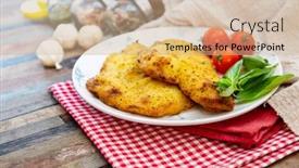  Presentation with delicious in memory - Cool new PPT layouts with delicious-northern-meuniere-flounder-fillets backdrop and a coral colored foreground