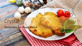  Presentation with mexican food delicious taco shells - Beautiful PPT layouts featuring delicious-northern-meuniere-flounder-fillets backdrop and a yellow colored foreground