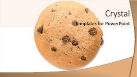  Presentation with chocolate chip - Beautiful PPT theme featuring delicious oatmeal cookie with chocolate backdrop and a lemonade colored foreground