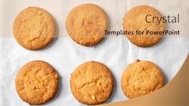  Presentation with cookies - Slides featuring delicious-oatmeal-cookies-on-table background and a coral colored foreground
