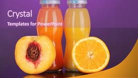  Presentation with orange juice - Presentation theme having  background and a  colored foreground