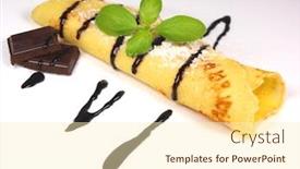  Presentation with pancake - Amazing presentation theme having delicious pancake backdrop and a cream colored foreground