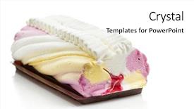  Presentation with ice cream cake - Audience pleasing PPT layouts consisting of delicious panna cotta ice cream backdrop and a white colored foreground
