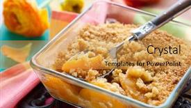  Presentation with peach and cherries - Amazing presentation theme having delicious peach crumble backdrop and a yellow colored foreground
