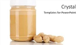  Presentation with peanut butter - Amazing slides having delicious peanut butter in jar backdrop and a white colored foreground