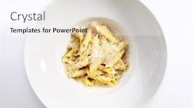  Presentation with macaroni cheese - Slide deck with delicious penne with cheese and truffle oil top view traditional italian cuisine restaurant menu item tasty mediterranean dish isolated on white background macaroni with parmesan close up background and a pink colored foreground