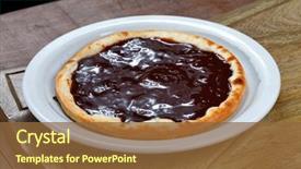  Presentation with pizza - Slide set consisting of delicious pizza with chocolate background and a tawny brown colored foreground