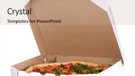  Presentation with pizza - PPT theme with portrait of girls tired after playing and sitting background and a coral colored foreground