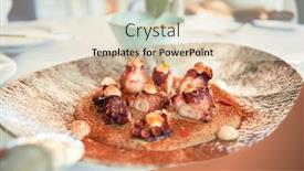  Presentation with octopus - Cool new presentation theme with delicious-plate-with-grilled-octopus backdrop and a lemonade colored foreground