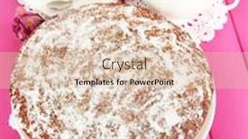  Presentation with cup cake - Presentation design consisting of delicious-poppy-seed-cake background and a lemonade colored foreground