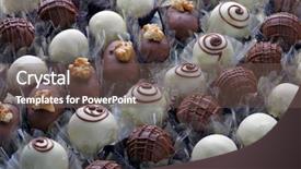  Presentation with candy - Slide set with delicious reception candy bar dessert background and a violet colored foreground