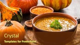 Presentation with lentils - Amazing slides having delicious-red-lentils-and-pumpkin backdrop and a tawny brown colored foreground