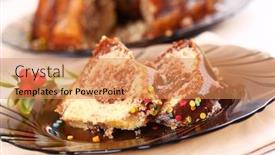  Presentation with hot chocolate - Cool new slides with delicious ring cake garnished with hot chocolate backdrop and a coral colored foreground