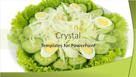  Presentation with cucumbers - Cool new theme with delicious-salad-with-eggs-cabbage backdrop and a soft green colored foreground