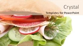  Presentation with white cheese - Audience pleasing PPT layouts consisting of delicious-sandwich-with-cheese-ham backdrop and a lemonade colored foreground