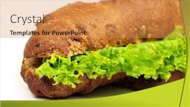  Presentation with sandwich - Slides having delicious sandwich background and a yellow colored foreground