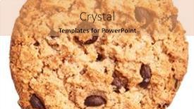  Presentation with white chocolate - PPT layouts with delicious-single-chocolate-cookie-over background and a yellow colored foreground