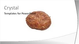  Presentation with dog food - PPT theme consisting of delicious-single-dog-food-ball background and a white colored foreground