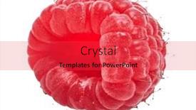  Presentation with background - PPT layouts enhanced with delicious-single-raspberry-over-isolated background and a red colored foreground