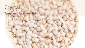  Presentation with rice cake - PPT theme enhanced with delicious-single-rice-cake-over background and a lemonade colored foreground