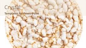  Presentation with rice cake - Presentation consisting of delicious-single-rice-cake-over background and a lemonade colored foreground