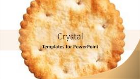  Presentation with salty - PPT theme with delicious-single-salty-biscuit-over background and a  colored foreground