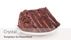  Presentation with white chocolate - Beautiful slides featuring delicious-slice-of-chocolate-cake backdrop and a lemonade colored foreground