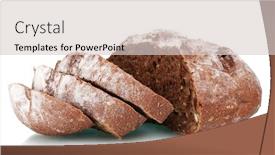  Presentation with bread - Theme having delicious sliced rye bread isolated background and a lemonade colored foreground
