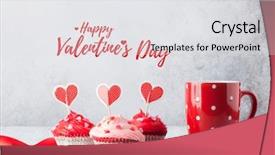  Presentation with greeting card - PPT layouts consisting of delicious sweet cupcakes and coffee background and a  colored foreground