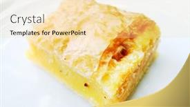  Presentation with sweet pastry - Presentation theme featuring delicious-sweet-orange-cake-traditional background and a lemonade colored foreground