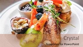  Presentation with vitamin - Presentation featuring delicious-sweets-french-toasts background and a red colored foreground